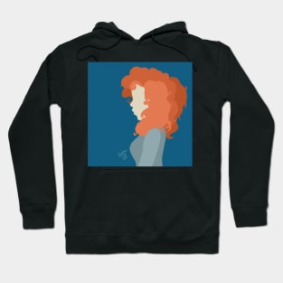 Red Haired Girl Block Print Hoodie